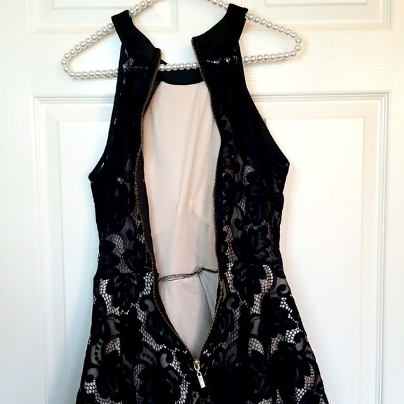 B Darlin Womens Black Halter Dress Size Medium - Picture 4 of 6